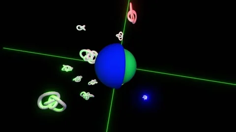 33 seconds semi spheres rotating lasers black background Stock Footage 281486927