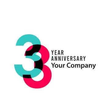 33 Year Anniversary Vector Template Design Illustration Stock Illustration