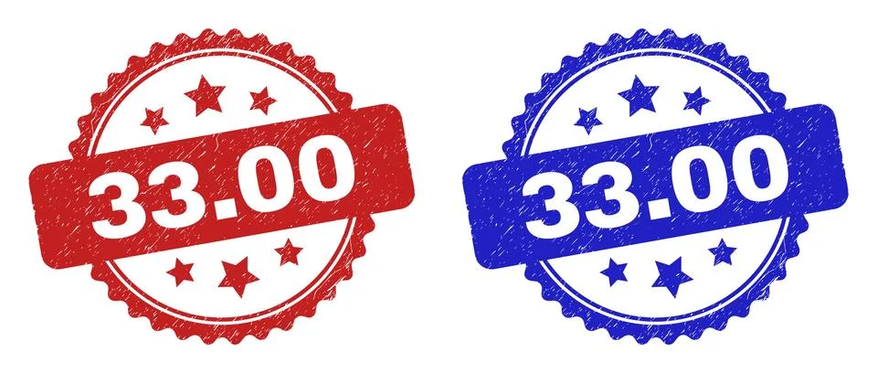 33.00 Rosette Watermarks Using Unclean Texture Stock Illustration