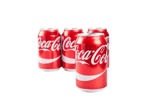 330ml Coca cola cans Stock Photos