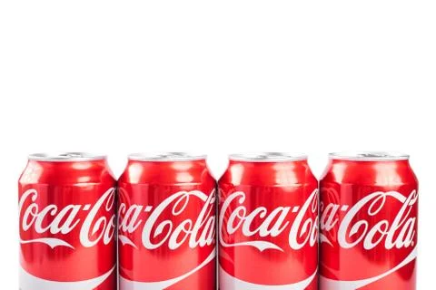 330ml Coca cola cans Stock Photos