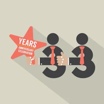 33rd Years Anniversary Typography Design Vector Illustration Stock-Illustration