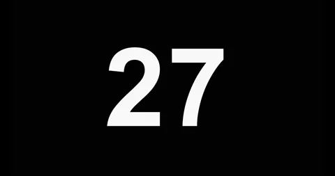 34. 4K Resolution. Countdown of 34 seconds, with black background Stock Footage 235912729