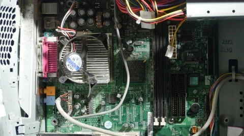 3463 Destroying Computer Data Covered in Old Dust, 4K Stock Footage 49646859