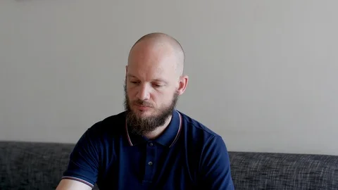35-39 years, head and shoulders, isolated, joyful, look, looking at camera, mid  Stock Footage 112031641