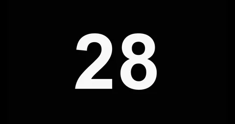 35. 4K Resolution. Countdown of 35 seconds, with black background Stock Footage 235912730