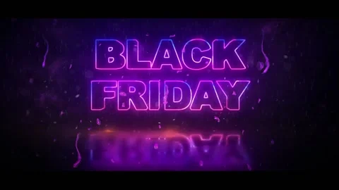 35 Animation Text Neon Effect Black Friday v2 스톡 동영상 134149828