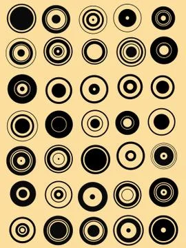 35 Circle Graphic Elements Stock Illustration