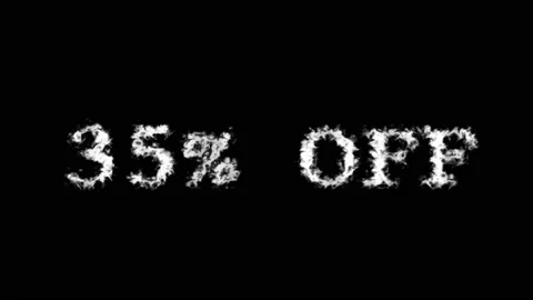 35% Off cloud text effect black isolated background Stock-Footage 138721603