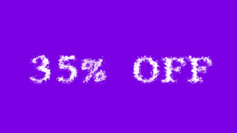 35% Off cloud text effect violet isolated background Stock Footage 138721607