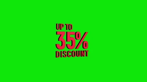 Up to 35% discount 3D text looped animation word on super discount offer Stock Footage 313665747