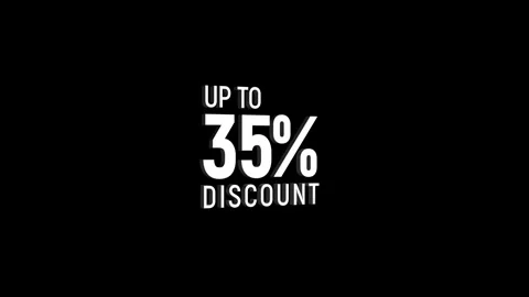 Up to 35% discount 3D text looped animation word on super discount offer Stock Footage 313665749