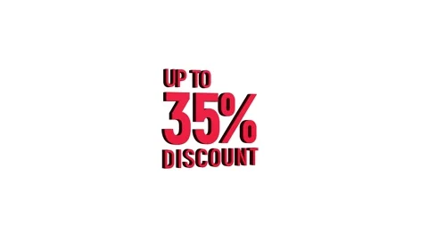 Up to 35% discount 3D text looped animation word on super discount offer Stock Footage 313665755