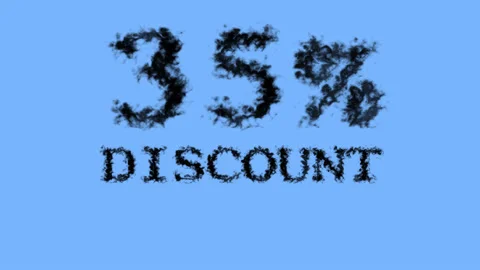 35% discount smoke text effect sky isolated background Stock Footage 139627990