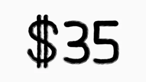 35 Dollar Hand Drawn Animation For Finance Currency Money Business Concept Stock Footage 305308132