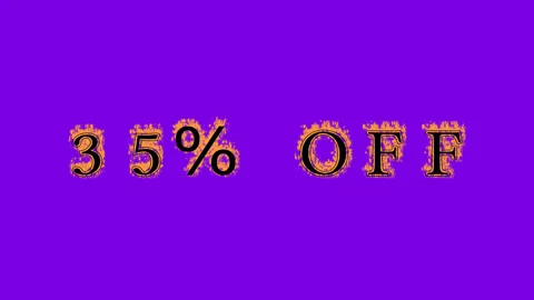 35% Off fire text effect violet background Stock Footage 136066399