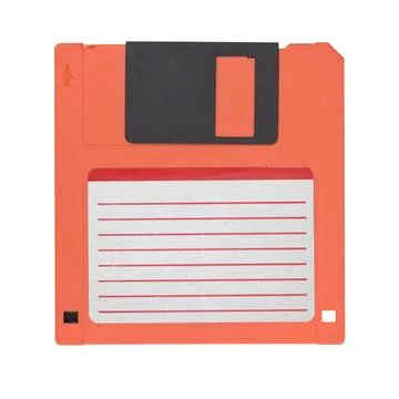 A 3.5-inch floppy disk or diskette isolated on white Stock Photos