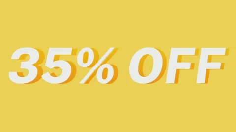 35 Percent discount Simple Text Animation For Media Your Promotional Strategy Video stock 158254901