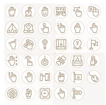 35 Regular Line Editable Vector Icons crafted for Pointer Retina Ready appl.. Illustrazione stock