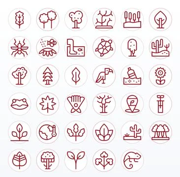 35 Regular Line Pixel Aligned Vector Icons crafted for Ecosystem Retina Rea.. Stockillustratie