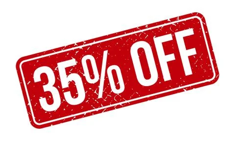35% Off Rubber Stamp. Red 35% Off Rubber Grunge Stamp Seal Vector Illustratio Stock Illustration