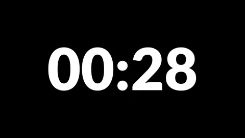 35 Second count clock time video animation vector design. Video stock 306814072
