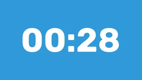 35 Second count clock time video animation vector design. Video stock 306814074