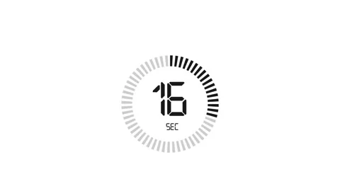 The 35 second, stopwatch icon. Stopwatch icon in flat style, timer on on color Stock Footage 151536081