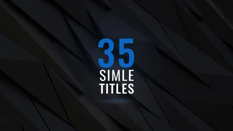 35 Simple Titles 库存 After Effects