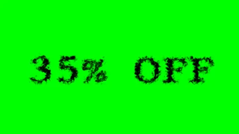 35% Off smoke text effect green isolated background Stock Footage 138722352