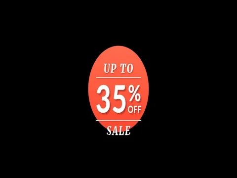 35% special offer, sale, discount, percentages on white background. Stock Footage