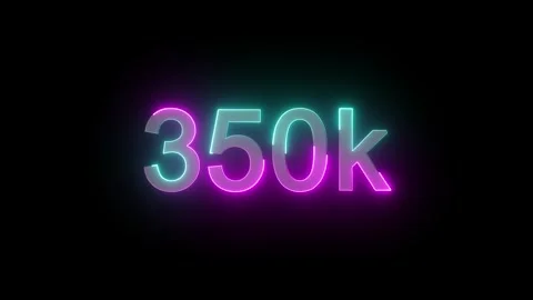 350k animated neon text effect video motion on black background Stock Footage 317227046