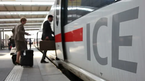 3515 Passengers board Intercity train in Germany -Pond5 PhotoJPEG Progressive Stock-Footage 24631591
