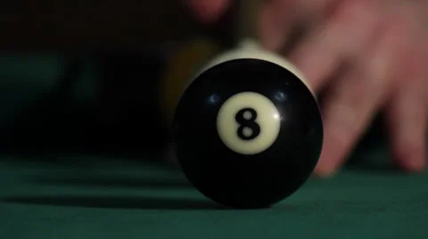 35/35 Man playing billiard. Player is taking a shot and put ball in the hole. 스톡 동영상 36428004