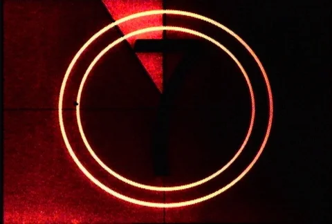 35mm countdown leader on red background | Stock Video | Pond5