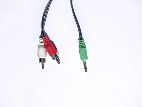 3,5mm jack audio splitter Stock Photos