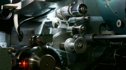 35mm Projector Running Stock Footage 371494