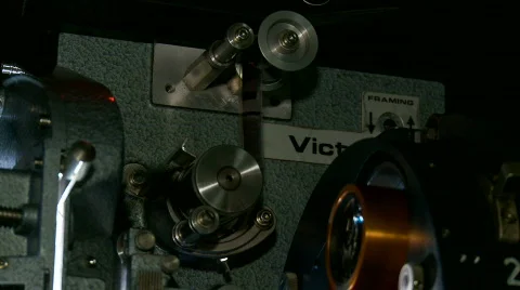 35mm Projector Running Stock Footage