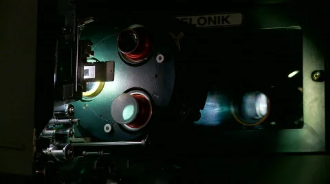 35mm Projector Running Stock Footage