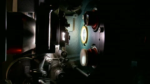 35mm Projector Running Stock Footage 374012