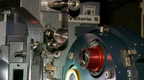 35mm Projector Running Stock Footage 374930