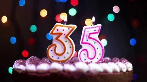 35th birthday. Stock Footage 87801374