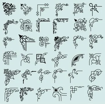 36 corners. vector Stock Illustration