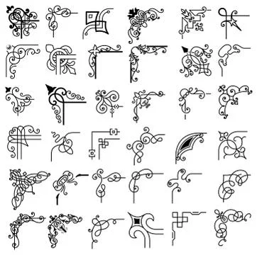 36 design elements Stock Illustration