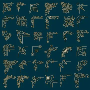 36 design elements Stock Illustration