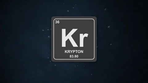 36 Krypton element symbol Kr 2D animation with modern periodic table 스톡 동영상 327037322