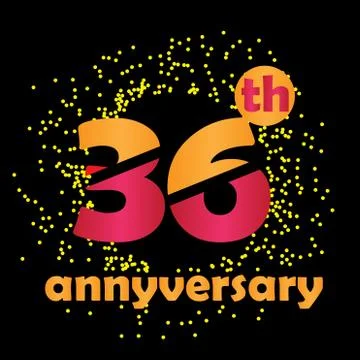 36 Year Anniversary Vector Template Design Illustration - Vector イラスト素材