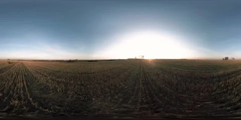 360 aerial view. Low flight above rural summer landscape with endless green Stock Footage 169978608