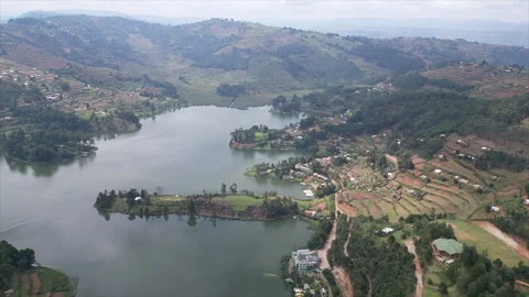 360 African Lake Stock Footage 254838906