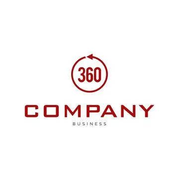 360 Arrow Icon Logo Design Template Stock Illustration
